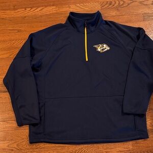 Navy Blue Half-Zip Nashville Predators pull over xxl